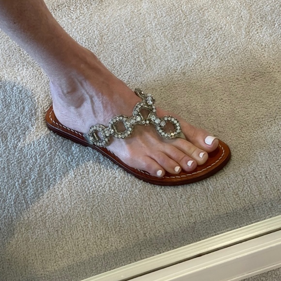 Mystique Vernona leather Crystal Embellishments Slides - Picture 3 of 6